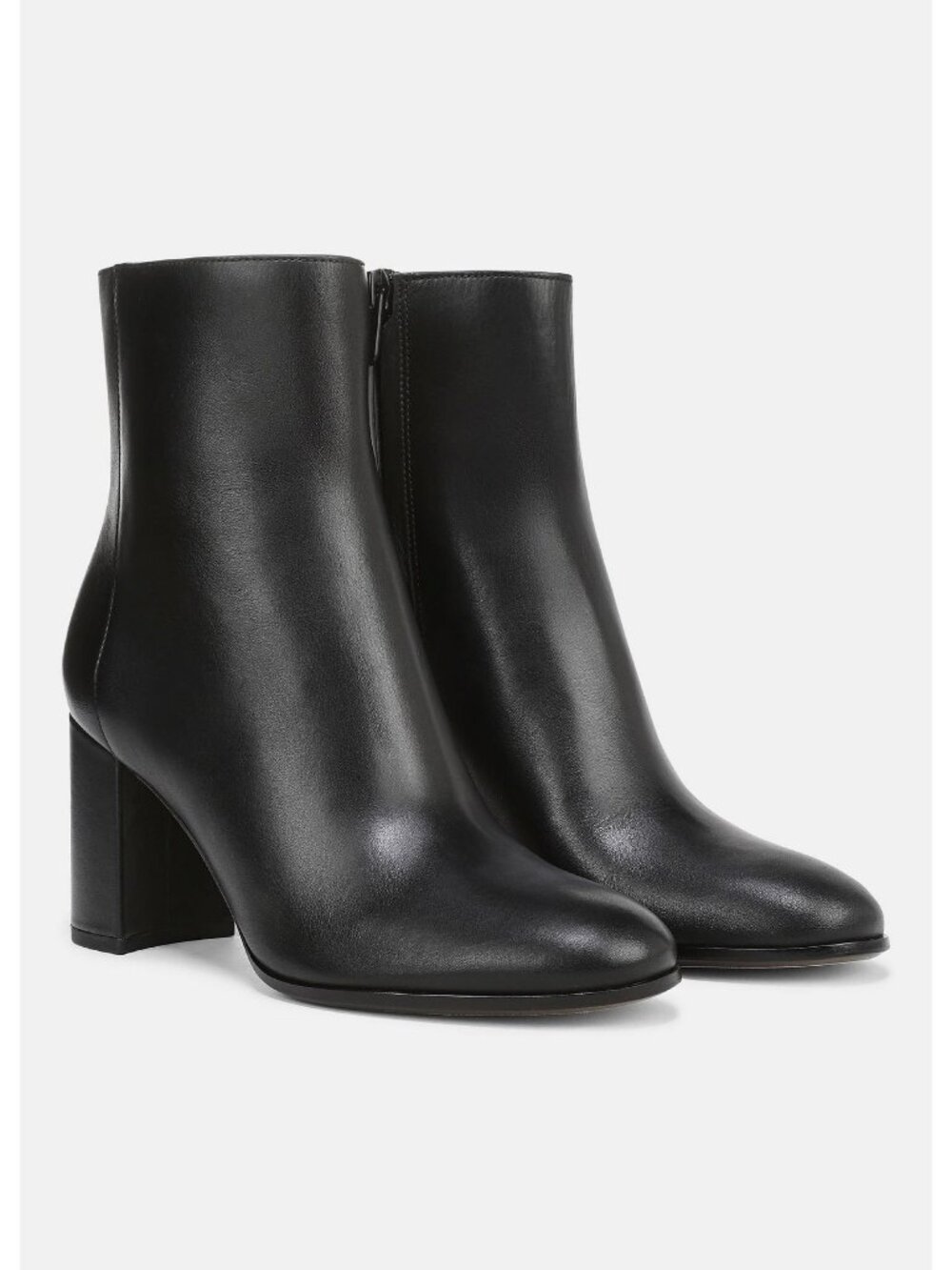 New Vince Elora Leather Ankle Boot Black Sz 8.5